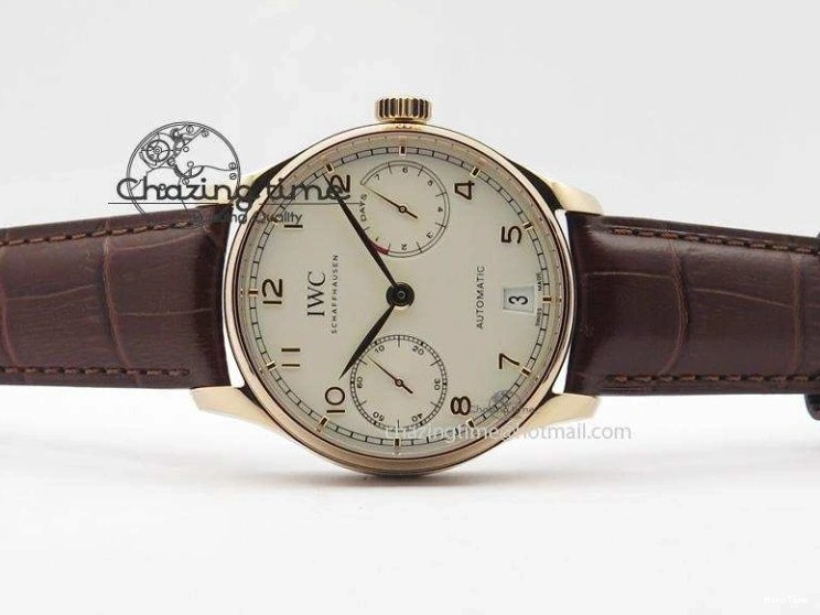 MIROTIME 0128 Fashionable Portuguese Real PR RG IW500701 ZF 1:1 Best Edition On Brown Leather Strap A52010 V 7302